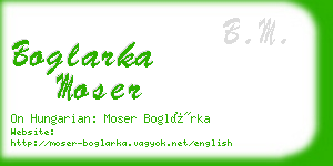 boglarka moser business card